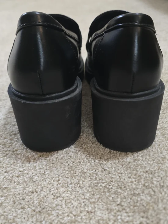 No Boundaries Black Platform Penny Loafers - Picture 3 of 5